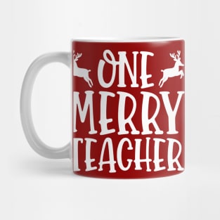 One Merry Teacher Mug